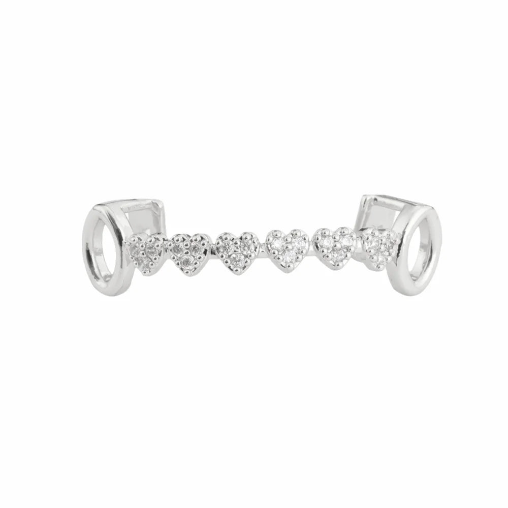 Trendy Hip Hop Dental Grills rhinestone Zircon Charm Teeth Grillz Vacuum plating Gold/Silver Men Women Jewelry Party Cosplay