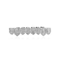 Hip Hop Iced Out Teeth Grillz Caps Cubic Zircon Micro Pave Top & Bottom Charm Grills Set For Men Women Jewelry Box Pack Gift