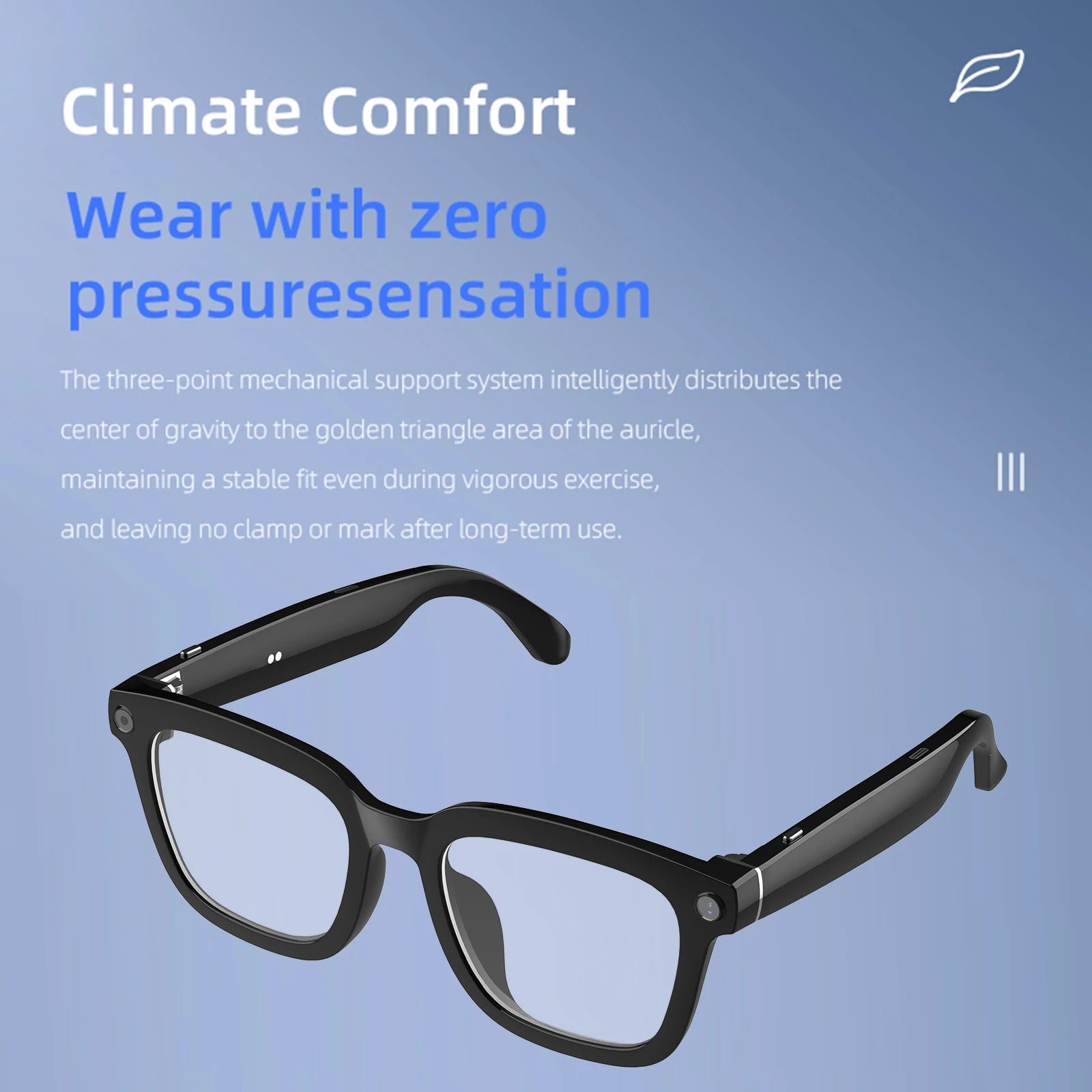 Smart AI Glasses with 8MP HD Camera, 1080P Video, Bluetooth/Wi-Fi, Voice Control & AI Recognition – Lightweight Hands-Free Glas