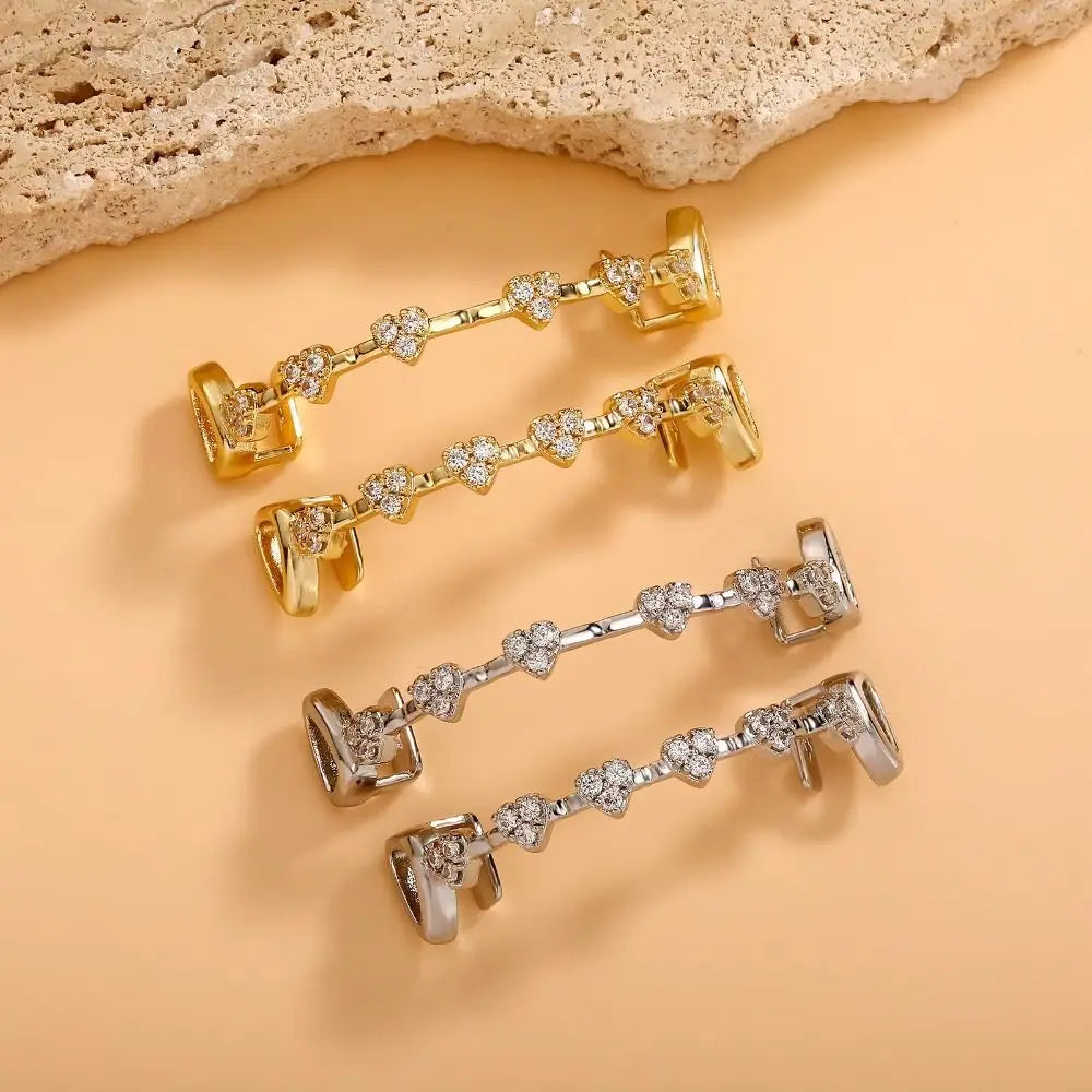 Trendy Hip Hop Dental Grills rhinestone Zircon Charm Teeth Grillz Vacuum plating Gold/Silver Men Women Jewelry Party Cosplay