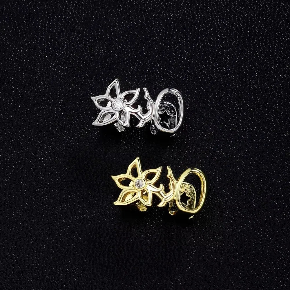 Glossy Finish Double Hollow Flower Grillz Silver Gold Teeth Grillz Vintage Copper Irregular Shape Tooth Grills Events