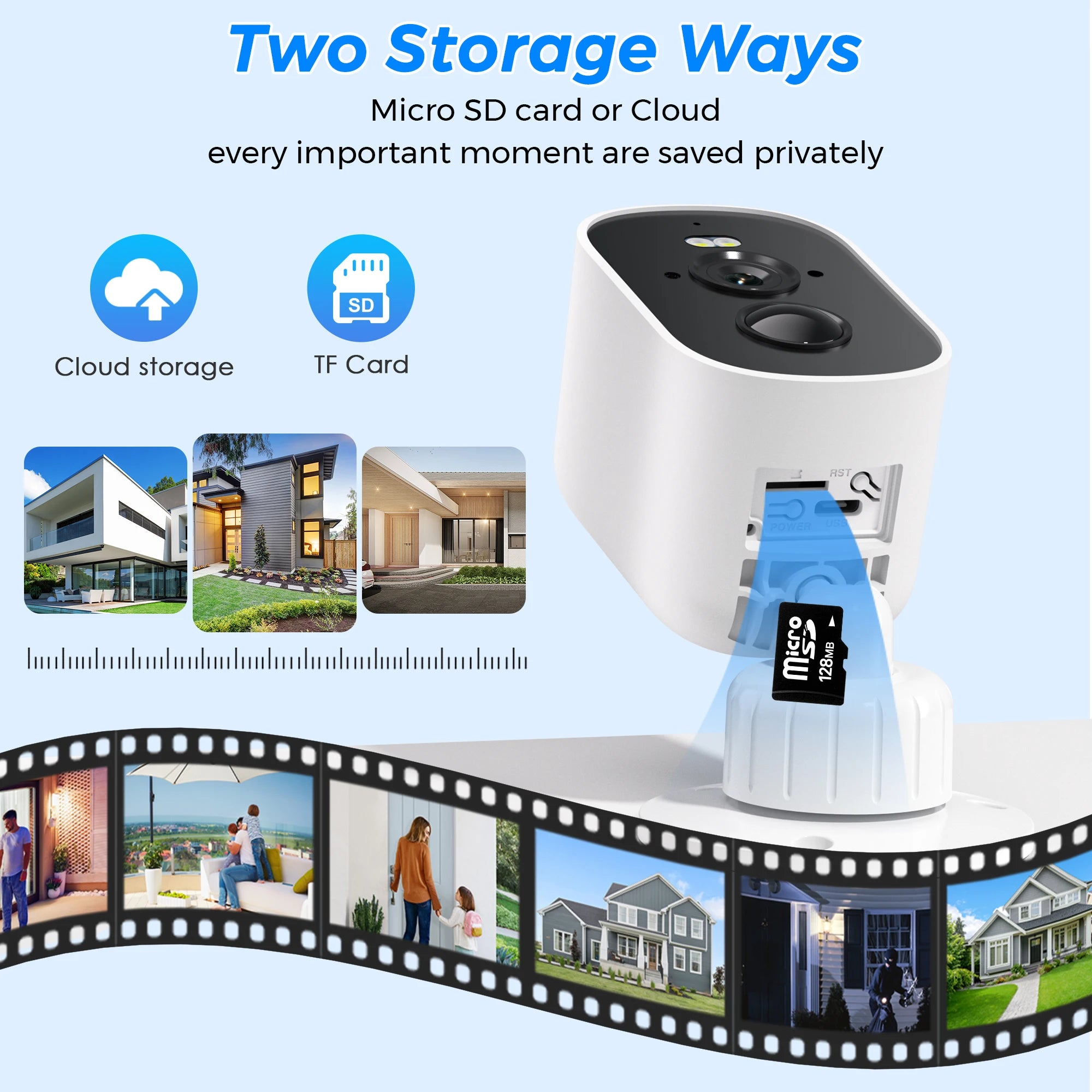 Security Cameras Wireless Outdoor, 8MP 4K Battery Powered WiFi Camera AI Motion Siren Spotlight, Color Night Vision, Waterproof