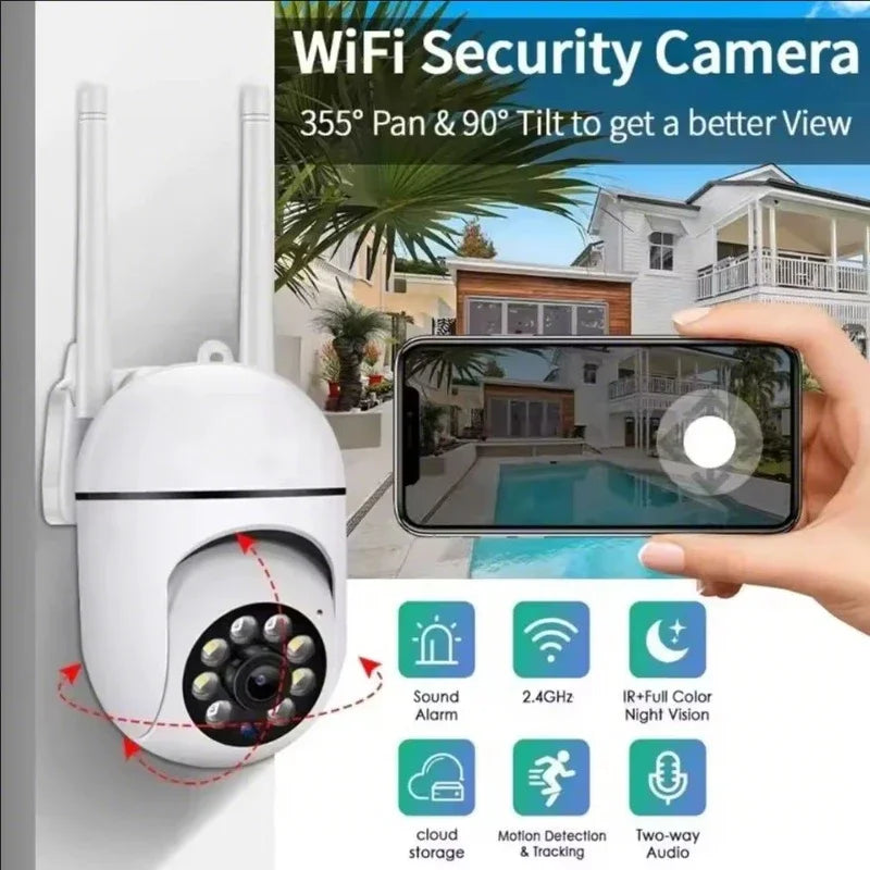 Smart Life 8MP WiFi Two Way Audio Security IP Camera HD Smart Home PTZ Outdoor Home Wireless Mini Surveillance CCTV Camera